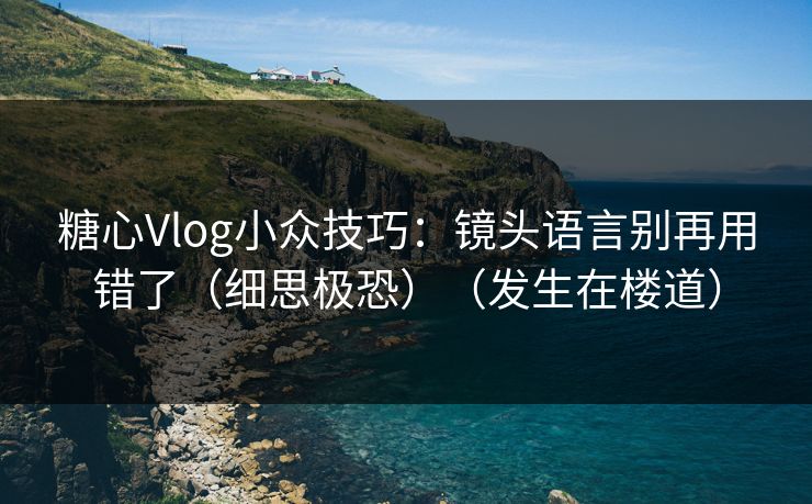 糖心Vlog小众技巧：镜头语言别再用错了（细思极恐）（发生在楼道）