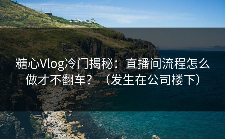 糖心Vlog冷门揭秘：直播间流程怎么做才不翻车？（发生在公司楼下）