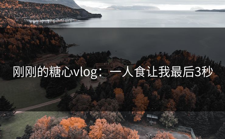 刚刚的糖心vlog：一人食让我最后3秒