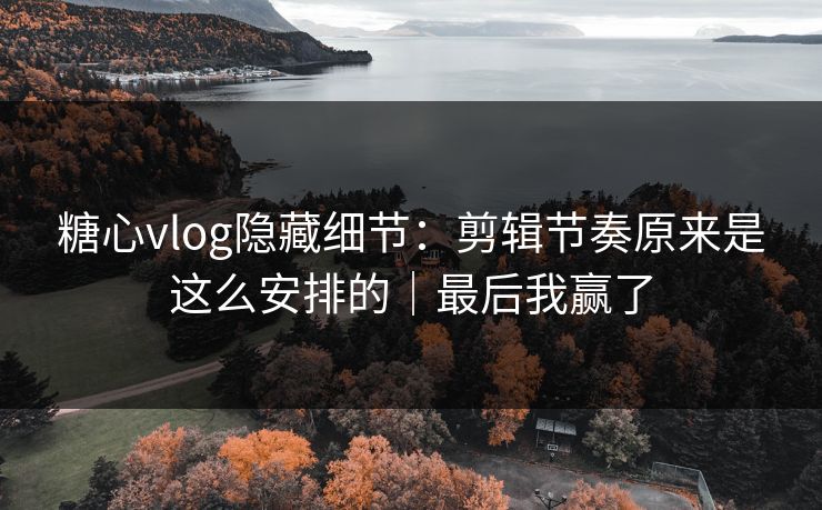 糖心vlog隐藏细节：剪辑节奏原来是这么安排的｜最后我赢了